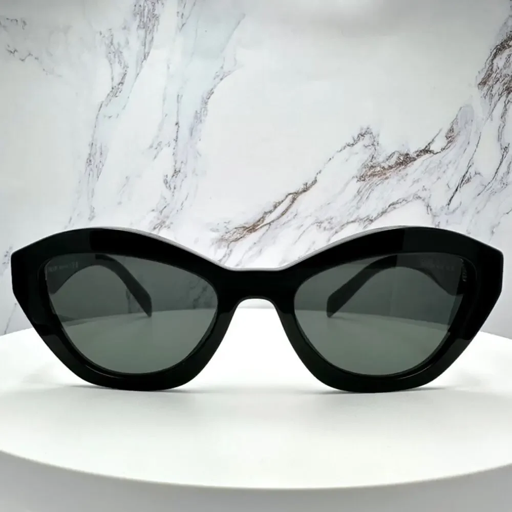 New PRADA Sunglasses Black Butterfly Cat Eye Logo Symbole Logo New - Picture 2 of 16